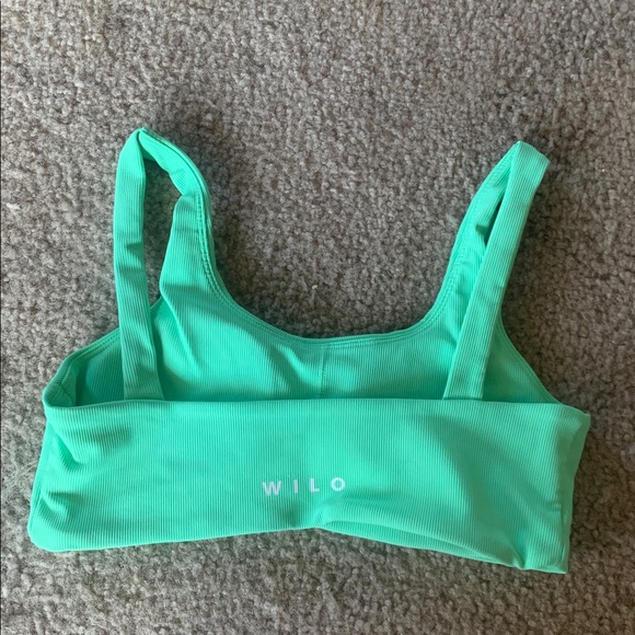 Wilo The Label Australia Ribbed Scoop Sports Bra In Neon Apple Size Small - Picture 3 of 4